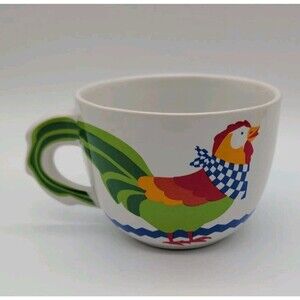 Vintage 1992 Rooster FTD Chicken Soup Chowder Oversized Coffee Mug Decor Planter